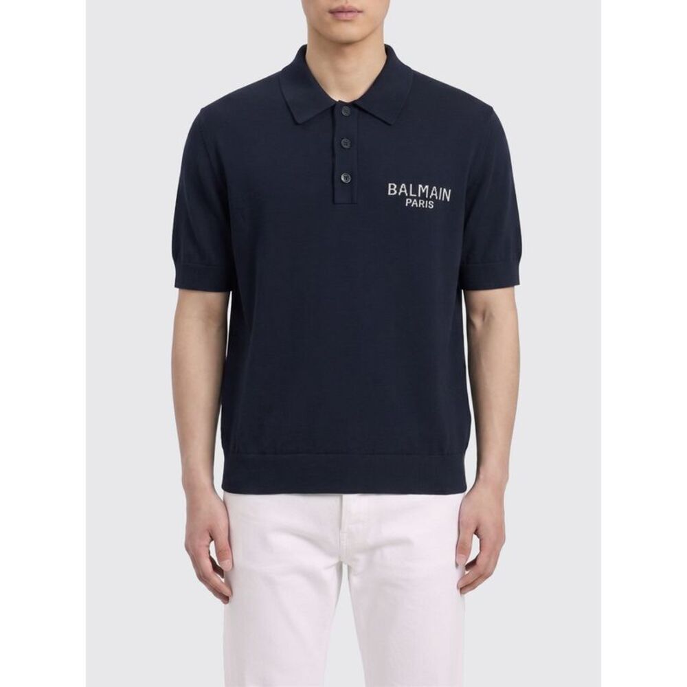Balmain Polo Shirt Men Marine